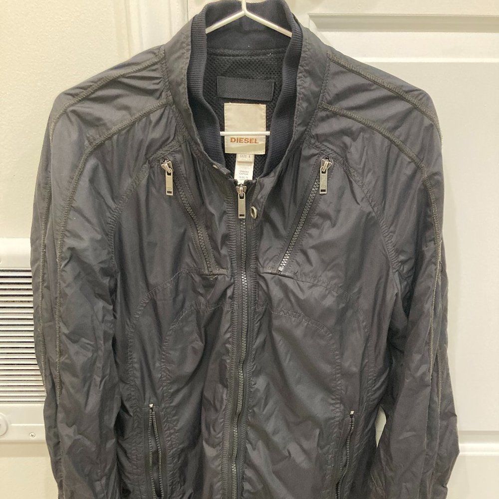 Diesel mens teflon nylon windbreaker jacket